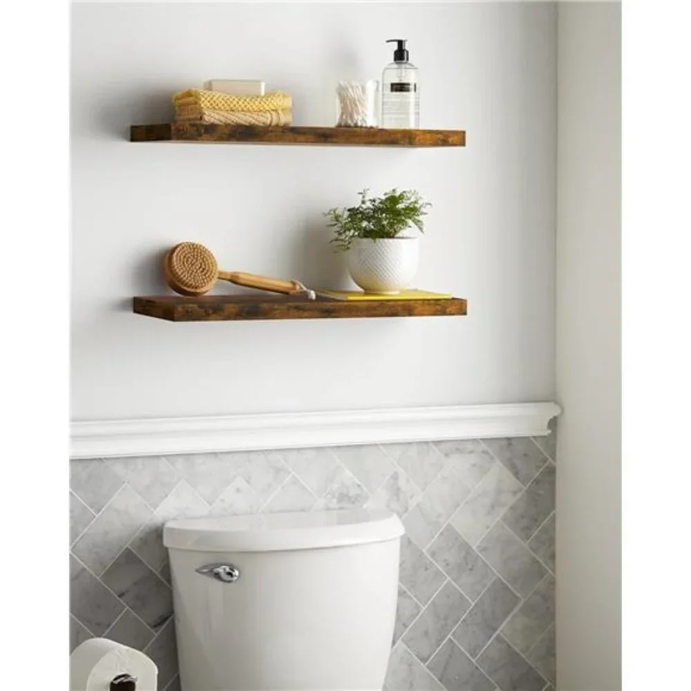 Floating Shelves, 22.5 inches Rustic Wood Wall Shelves for Living Room Bedroom